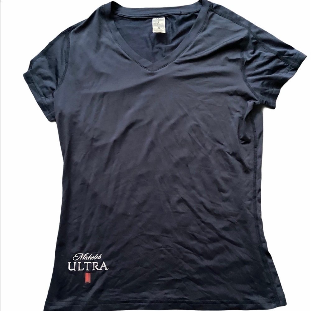 Michelob Ultra V Neck Navy Blue T-Shirt